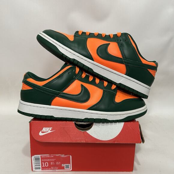 Nike Dunk Low Retro “Miami Hurricanes/Gorge Green” - Picture 1 of 10